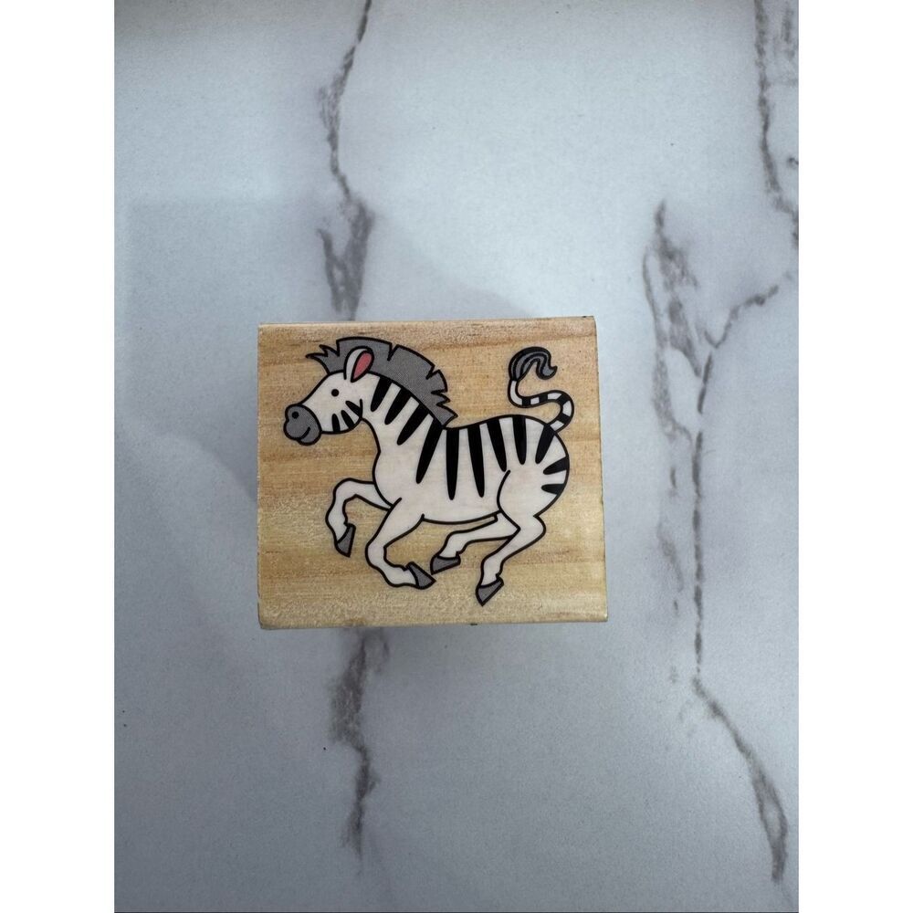 New CartoonβZebra Rubber Stamp